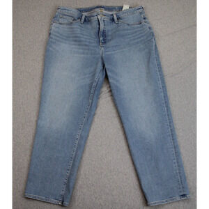 Chico's Jeans Womens Size 16 (3) Blue So Slimming Girlfriend Slim Leg Crop